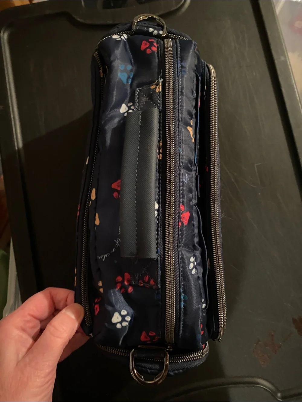 Lug Trolley CB (crossbody cosmetic carrier) NEW. “Paws Navy”